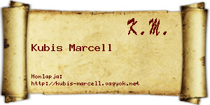 Kubis Marcell névjegykártya